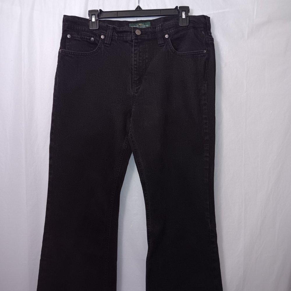 LAUREN RALPH LAUREN WIDE FLARE LEG JEANS